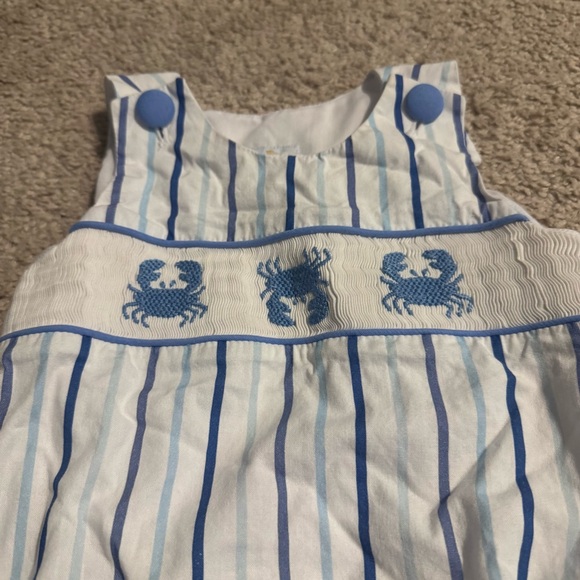 Busy Bee Smocks Blue Crab Bubble - Picture 3 of 4